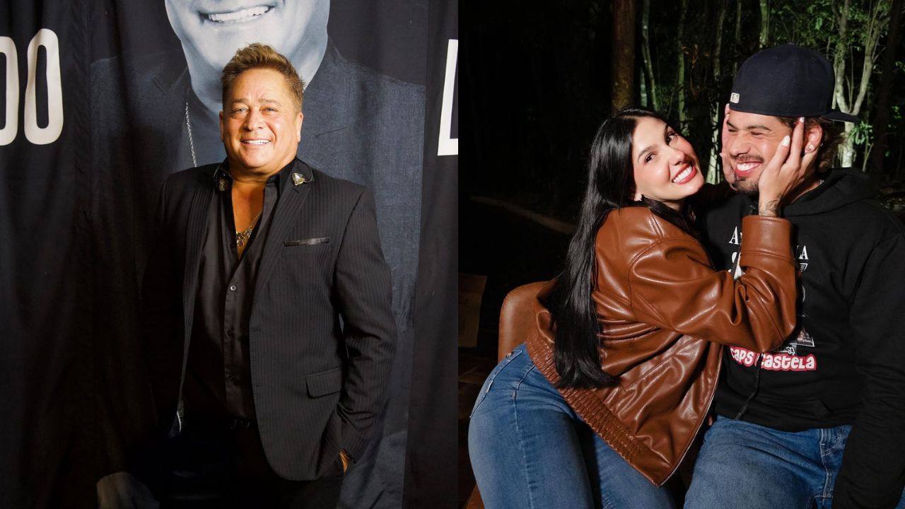 à esquerda, Leonardo, à direita, Ana Castela e Zé Felipe | Reprodução/Instagram/@leonardo/@zefelipe