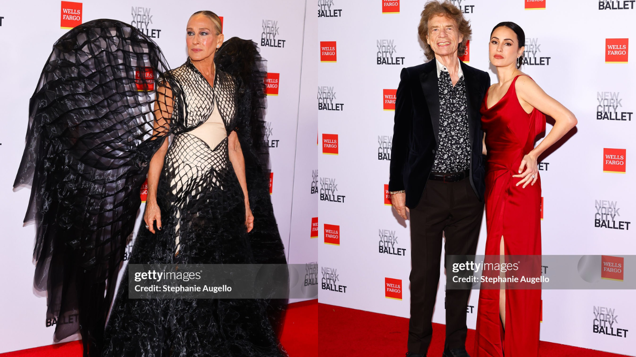 Sarah Jessica, Mick Jagger e Melanie Hamrick | Reprodução/getty images/Stephanie Augello