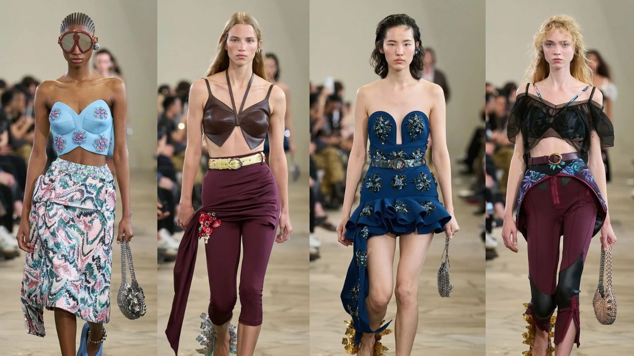 Rabanne chama atenção em Paris com coleção de verão tropical. (reprodução: Instagram/@ffw)