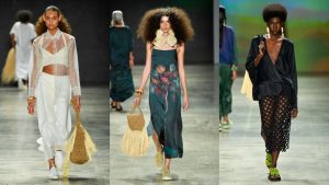 Catarina Mina celebra a flora brasileira na SPFW e projeta o artesanato brasileiro no mundo