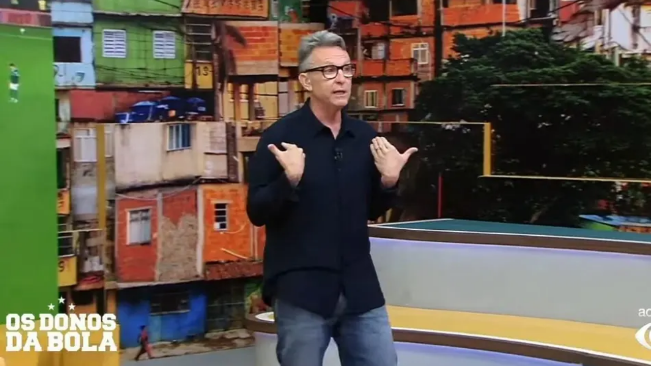 Neto comentando sobre Flamengo x Racing no "Donos da Bola" | Reprodução/Donos da Bola/TV Bandeirantes