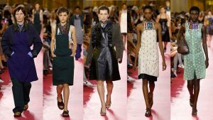 Miuccia Prada ressignifica o trabalho feminino no verão 2026 da Miu Miu