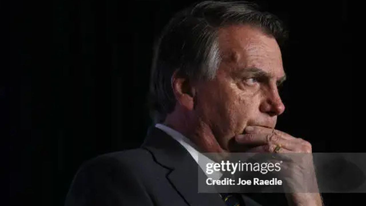Jair Bolsonaro durante evento nos EUA | Reprodução/Joe Raedle/ Getty Images Embed