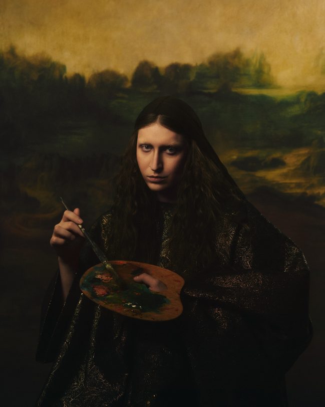 Felca fantasiado de Monalisa