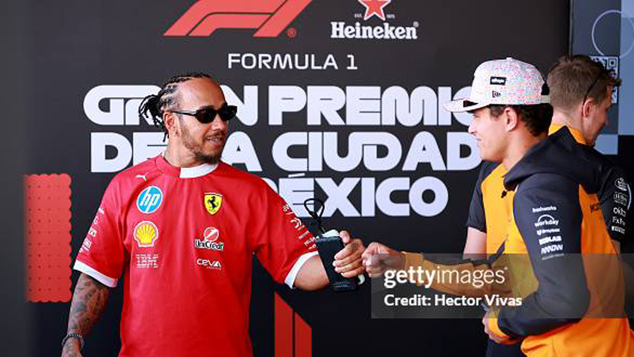 Lewis Hamilton e Lando Norris | Reprodução/Hector Vivas/Getty Images Embed 