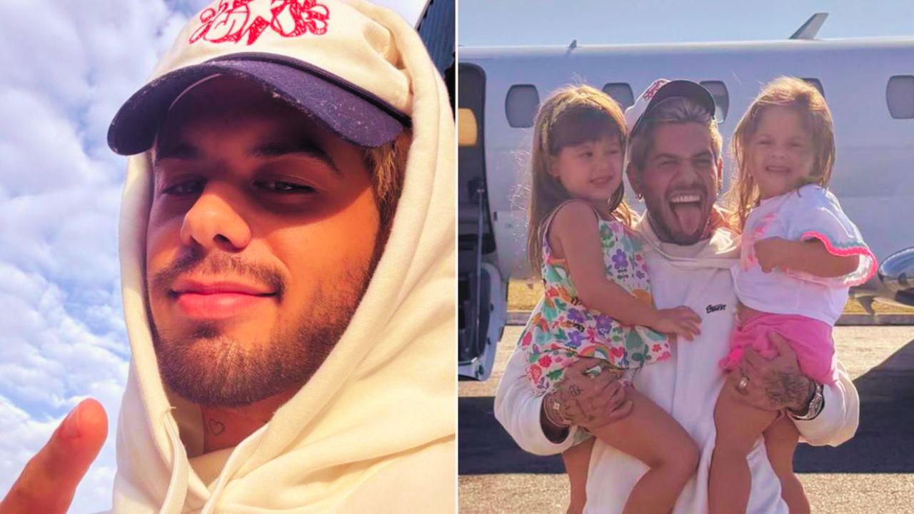 Zé Felipe e filhas | Reprodução/Instagram/@zefelipe