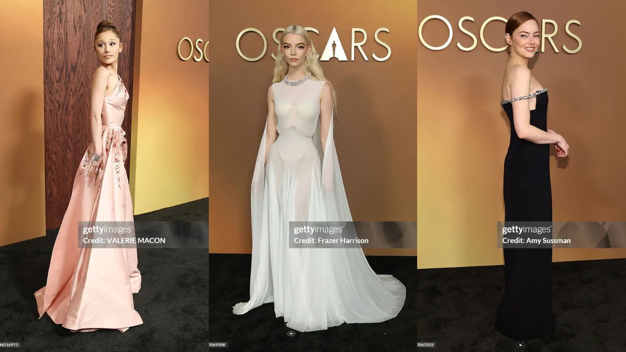 Ariana Grande, Anya Taylor-Joy e Emma Stone no Governors Awards 2025 | Reprodução/Valerie Macon/Frazer Harrison/Amy Sussman/ Getty Images Embed