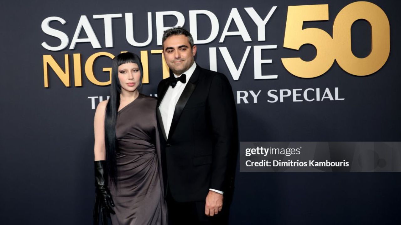 Lady Gaga e Michael Polansky | Reprodução/Dimitrios Kambouris/ Getty Images Embed