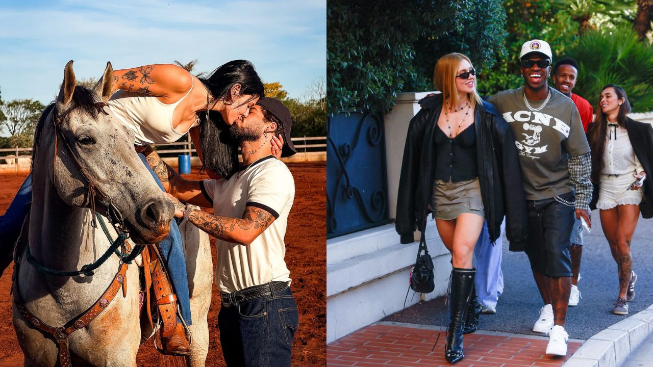 Zé Felipe com Ana Castela e Vini Jr. com Virgínia Fonseca | Reprodução/Instagram/@zefelipe/@virginia