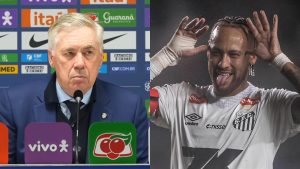 Torcida pressiona Ancelotti por Neymar após gol pelo Santos