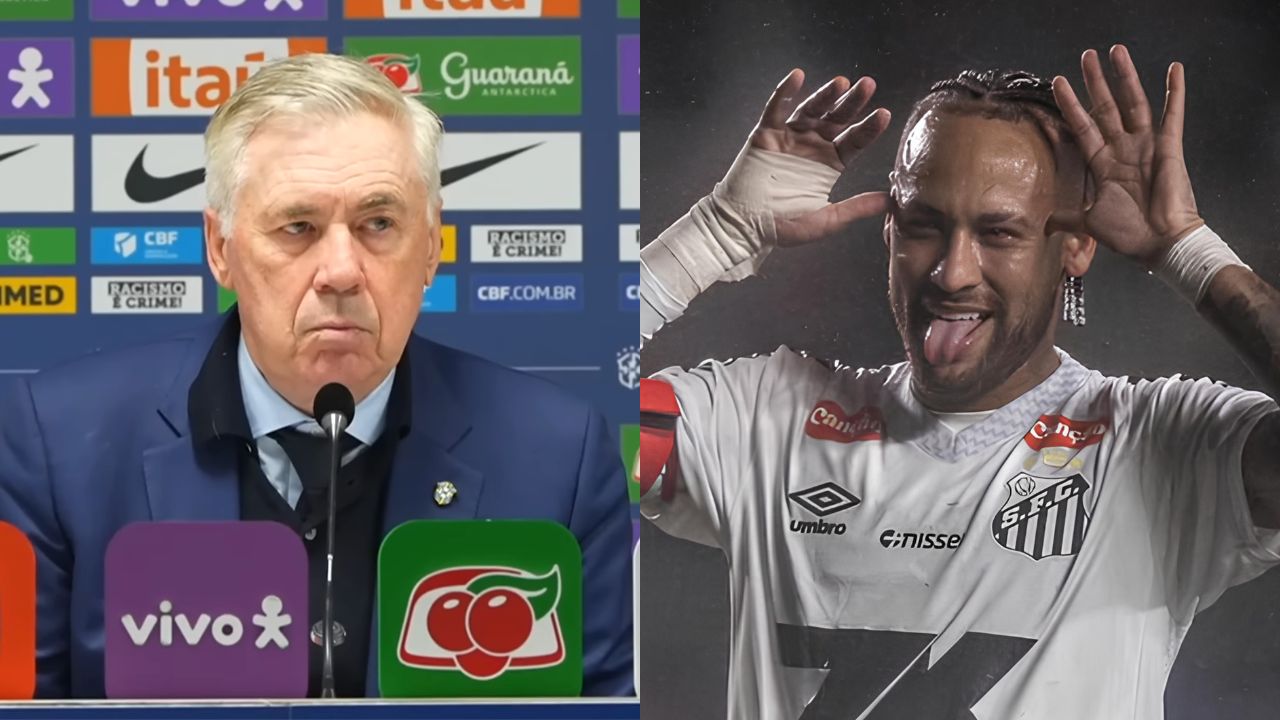 Carlo Ancelotti e Neymar | Reprodução/YouTube/Confederação Brasileira de Futebol
/Instagram/@neymarjr