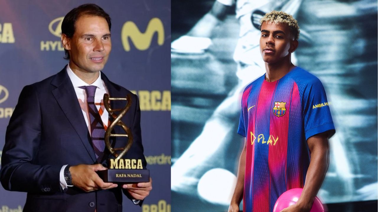 Rafael Nadal e Lamine Yamal | Reprodução/Instagram/@rafaelnadal/@lamineyamal