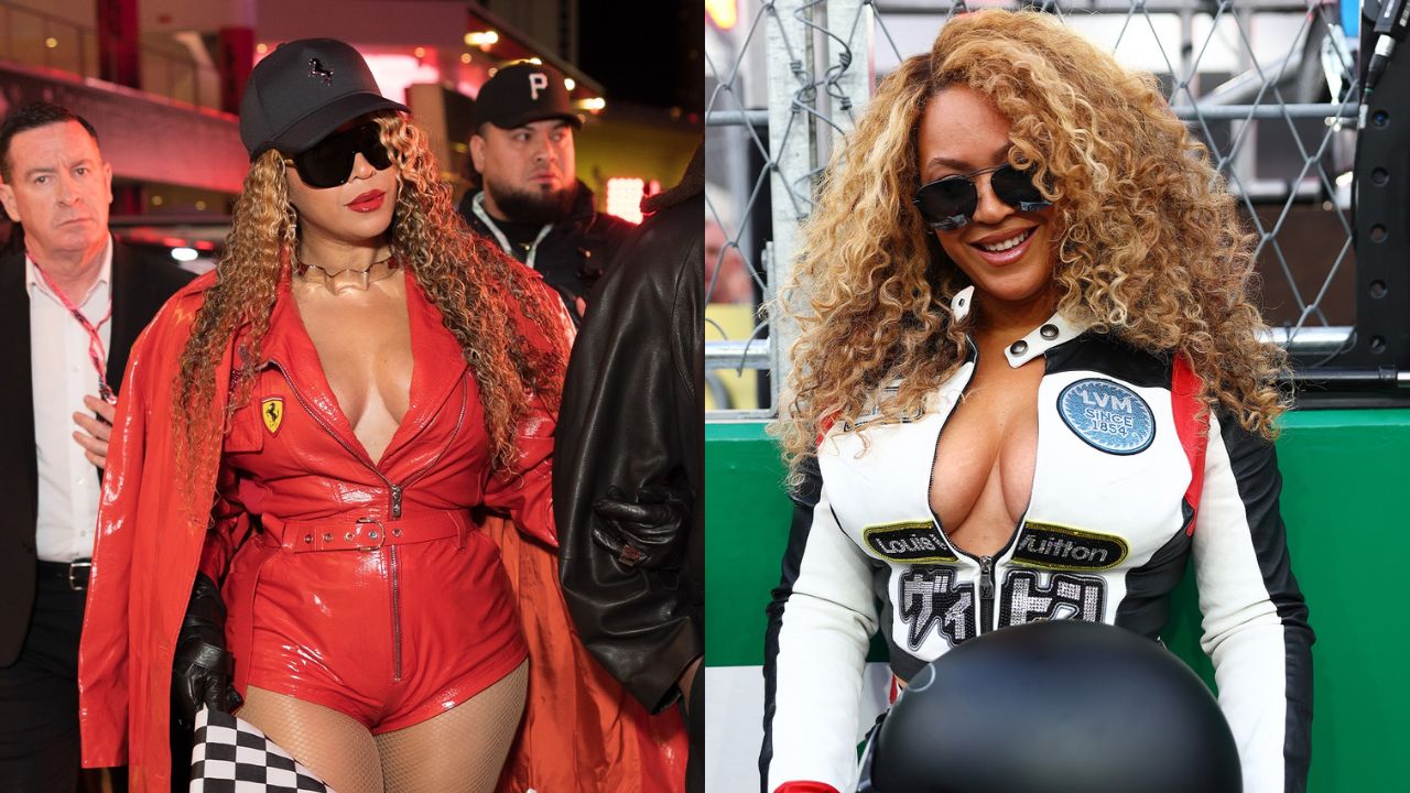 Beyoncé prestou apoio à Louis Hamilton e chamou atenção com looks no GP de Las Vegas | Reprodução/Instagram/@cnnstyle