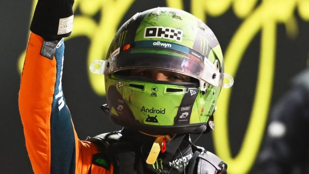 F1: Norris garante a pole no GP de Las Vegas em pista molhada