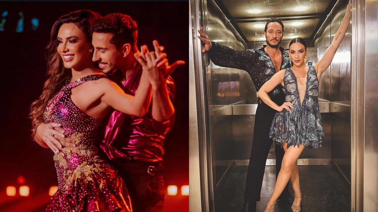 à esquerda, Nicole Bahls e Fernando Perrotti; à direita, Allan Souza e Gabe | Reprodução/Instagram/@nicolebahls/@allansouzalima