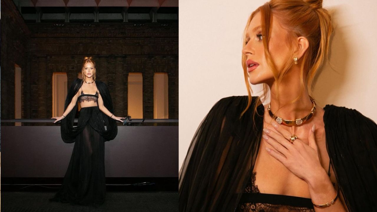 Marina Ruy Barbosa posa em look semitransparente para evento de moda em São Paulo
|
Reprodução/Instagram/@marinaruybarbosa